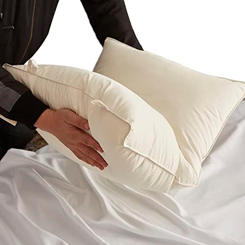 Възглавница за легла Bedanu с 2 Хлопковыми наволочками, снежно бяла Възглавница Хотелиерството качеството, Комплект от 2 възглавници размер king-size, Приятна за кожата Въ