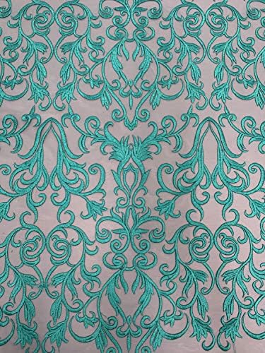 Цветна бродерия Haley Синьо-Зелени с Swirls Вкара в Кралското Завързана кърпа двор - 10060