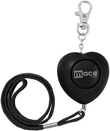 марка mace, Голямо Персонално Сърце-часовник за 130 db, с 10-инчов Разрывным кабел, Брелком и скоба за чанти, за Жени