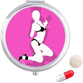 Розови Бикини Красотата На Жената Хапчета За Носене В Джоба Кутия За Съхранение На Лекарства Контейнер Опаковка