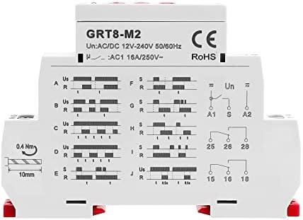 Многофункционално реле време GEYA GRT8-M2 16A 10 места функции AC/DC 12 v-240 v 2 изхода Управляващо реле
