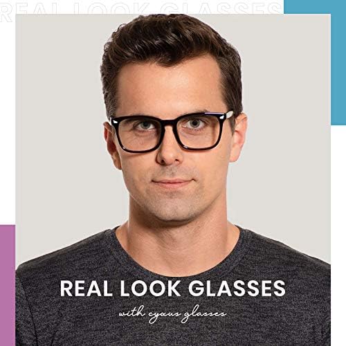 Очила Cyxus Light Blue за мъже, компютърни очила, блокиране на ултравиолетовите лъчи, прозрачни лещи в квадратна рамка TR90, ультралегкие очила, които правят напрежение на о?