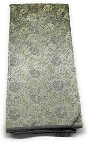 Жаккардовая кърпа за бягане от поли от Коприна, без шевове /Плат/Материал за рокли за квадратни метра (5 фута, Musturd жълт цвят)