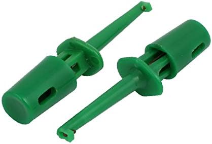 X-DREE Пластмасов Електронен Мини-Тест на Куката, а Пролетта клип, Зелено, за подводящего кабели Мултицет, 4 бр. (Пластмасов Електронен