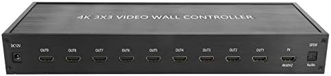 Контролер видеостены FECAMOS HDMI, 9 Дисплей блокове Многофункционален Контролер за HDMI 3x3 3840x2160P с Висока Разделителна способност за заплитането на 9 телевизори (#1)