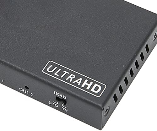 Преминете на мултимедиен интерфейс HD, превключвател 1 в 2 изхода 18 Gbit/с 4 х 2 При 60 Hz 100-240 В защита срещу електростатично