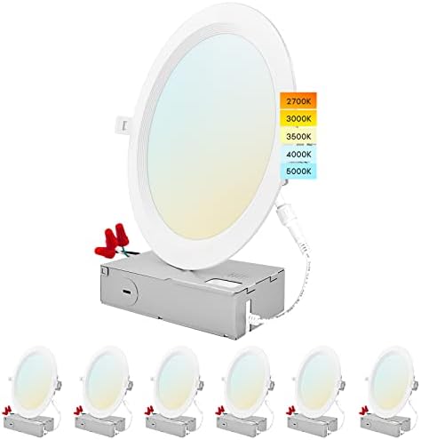 LUXRITE 8-Инчов Ултратънък led-Вградени лампа, 23 W, 5 цвята за избор 2700 K | 3000 ДО | 3500 ДО | 4000 ДО | ОТ 5000 ДО CRI 90,