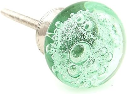 Чекмеджето Шкафа от Зелен Пузырькового стъкло, Кухненски шкаф или Врата копчето Участък