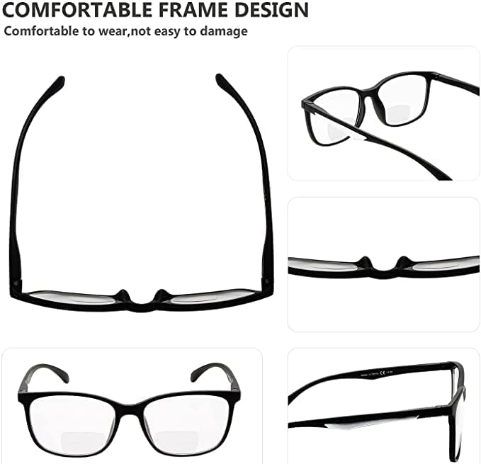 Eyekepper, 5 комплекта Бифокальных очила за четене, за Жени, по-Голямата Дограма, Двухфокусные Ридеры +3,00