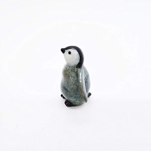 Магазин доказателства 1 ¼ Малка Статуетка Пингвин Керамика - са подбрани Копие от Животински Керамично Изкуство - Миниатюрен Куклена