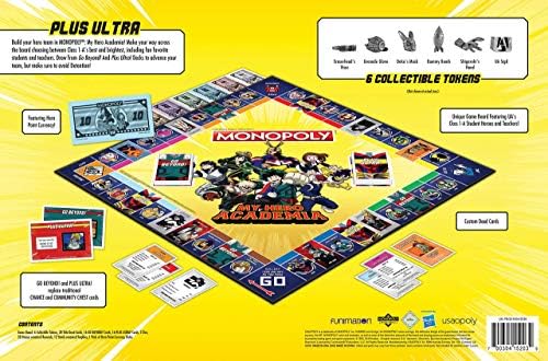 Настолна игра Monopoly: My Hero Academia | Купете, продайте, Обменивайте Любимите на феновете герои от Популярния аниме сериал |