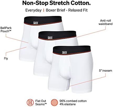 Мъжко бельо SAXX - Универсални боксови шорти от еластичен памук – Комплект от 3 теми с вграден калъф за подкрепа и ширинкой -бельо за мъже
