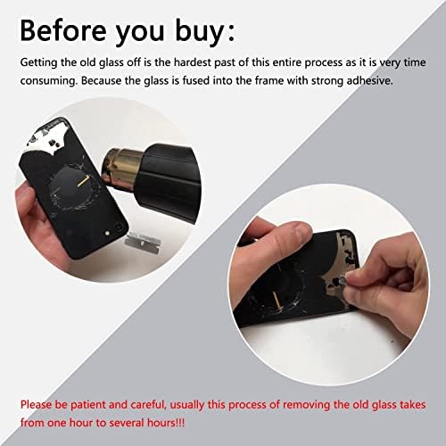 Оригиналната смяна на задното стъкло ABUSVEX за iPhone XR 6,1 инча на всички носители с предварително зададена лепило и инструмент за ремонт на iPhone XR (Coral)