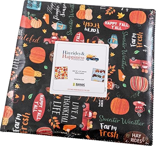 Торта на пластове Kanvas Studio Hayrides & Happiness отгледа 10х10 опаковки от 42 10-инчов квадратчета Benartex