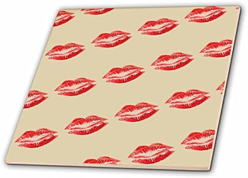 3d Роза Тайше - Векторна картина Целувката червило - Красив Модел на Червено целувка На плочки от Экрю (ct_352436_1)