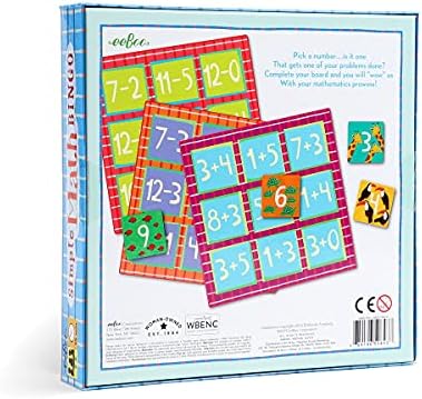 eeBoo: Проста математическа игра на бинго, събиране и изваждане, Изберете отговори на пълен предложения с числа, в комплект 54 плочки,