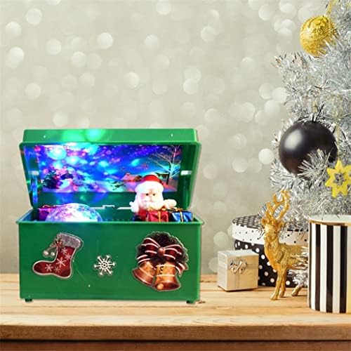 Музикалното ковчег SLYNSW в Рождественском стил, Красив и Креативен Интериор на Дядо Коледа, Led Музикална Ковчег за парти (Цвят: