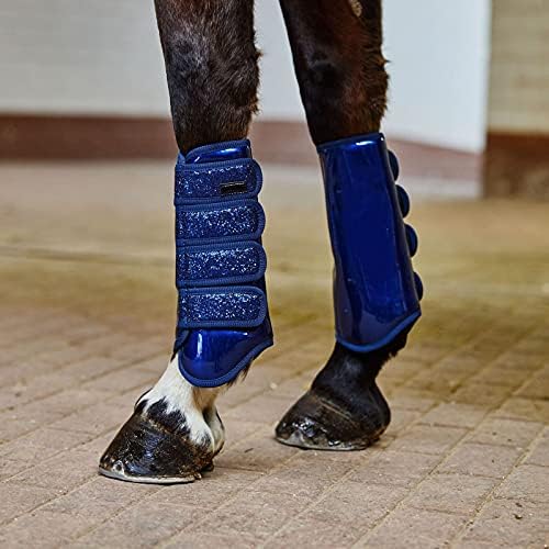 Обувки за защита на коне с пайети - Тъмно Син - Pony