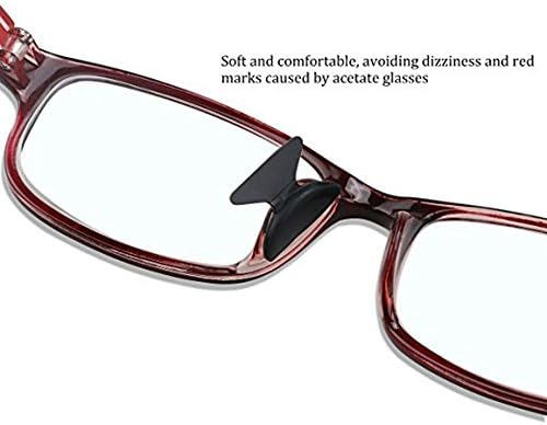 5 Чифта Силиконови противоскользящих подложка за носа с Дебелина 2,5 мм, възглавници за очила (черна)