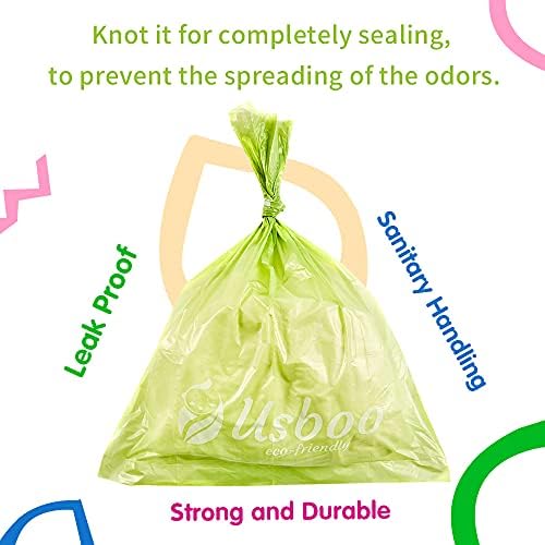 Еднократни Торбички за памперси за бебето, 20 Ролки за зареждане с гориво / 300 Пакети Пакети за боклук с Дозатор, Удобна и бърза