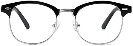 Cyxus 2 Точки от синя Светлина, Комплект Очила Без Рамки, Защита От Пренапрежение на Очите, Прозрачни Лещи, Рамки За очила Компютър
