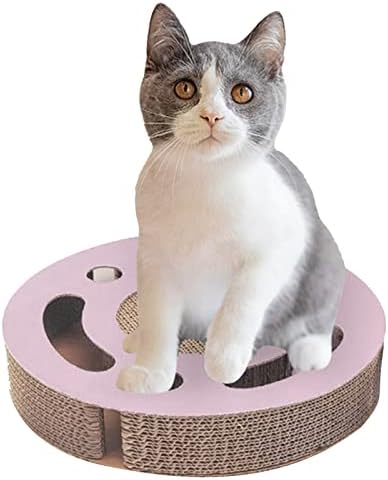 Интерактивна Открита Когтеточка за облекчаване на скука в помещението е 3 в 1, Когтеточка за котки (Розова)