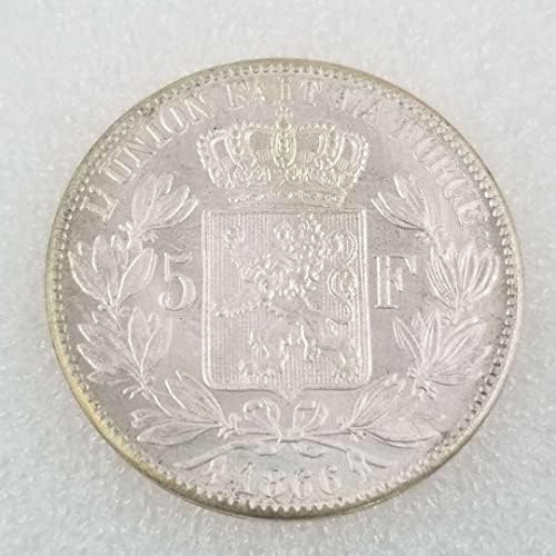 Старинни Занаяти 1866 г. от Белгийския Сребърен Долар Чуждестранна Възпоменателна монета 2444-1
