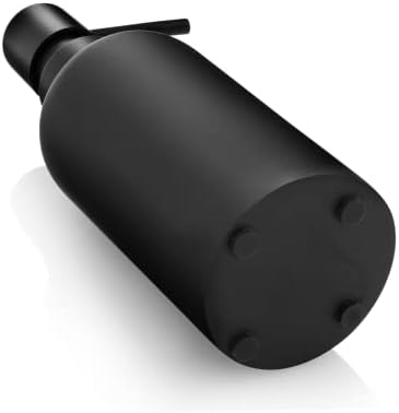 Essentra Home, Matte Black Опаковка За Сапун на 10 течни унции / 300 мл | Съвременни Опаковки За Сапуни На вашия плот За Баня | Опаковка С Помпа за Еднократна употреба