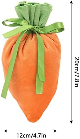 Чанти на съвсем малък за Великден Моркови, Подарък Пакет от Великден Кадифе, с Кадифени Торбички На съвсем малък Подарък Пакети
