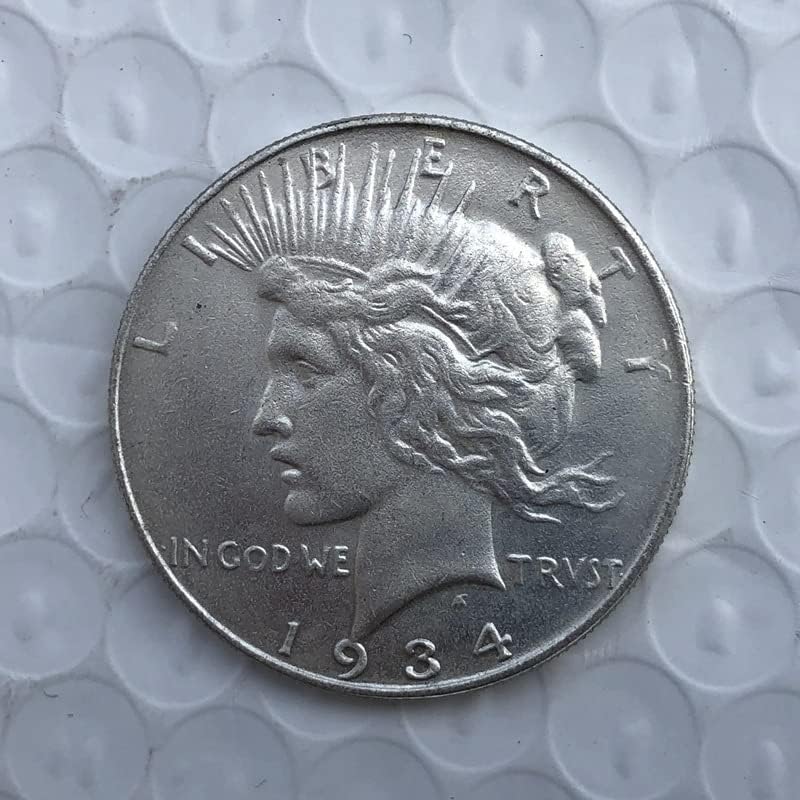 1934-P Американски Монети От Месинг Със Сребърно Покритие Старинни Занаяти Колекция на Чуждестранни Възпоменателни монети