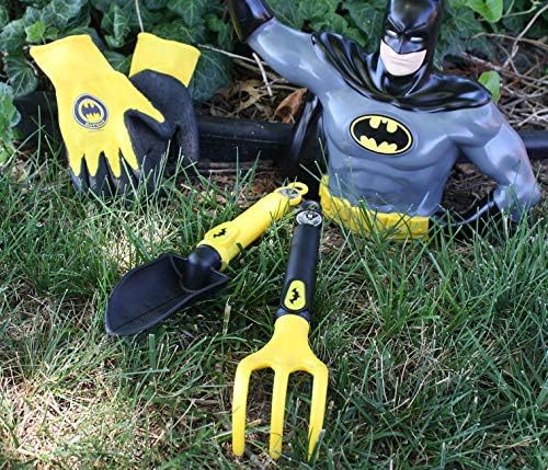 Ръкавици средно качество SFB410K-K-AZ-6, Лъжичка за градината DC Comics Super Friends Батман, За деца, Жълто / Черно