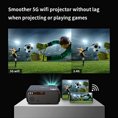 Проектор CLGZS 1080p Td97 Android Led Full Video Projector Proyector За домашно кино 4k Филм Cinema за смартфон в прожектор (Цвят: