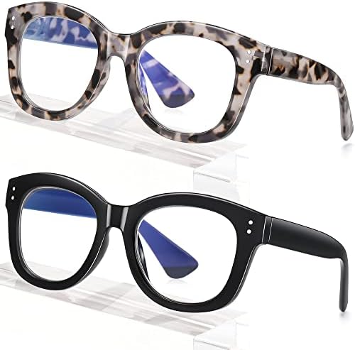 EYEGUARD 2 Големи Очила за четене за Жени, Блокер Синя Светлина Очила, Модни Пролетни Шарнирные Четци