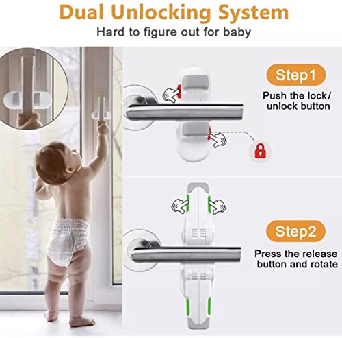 4 опаковки, нова и подобрена система за заключване на вратите, защитени от деца, не позволява на бебетата да отвори вратата, не