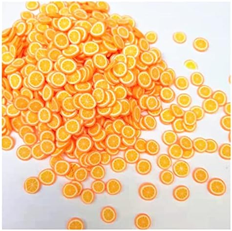 SHUKELE NIANTU109 20 г/лот, 5 мм, Филийки Orange Плодов Полимерна Глина, Пластмасови Частици Мръсотия Klei за Производство на пощенски