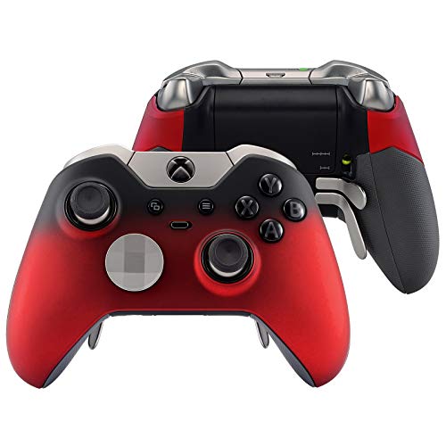 Странични водачи на корпуса замяна на предния панел eXtremeRate Shadow Red контролера на Xbox One Elite (модел 1698) - Контролер
