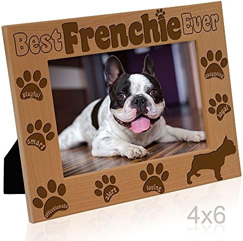Най-добрата френска Рамка за снимки от дърво с Надпис KATE ПОШ, рамка за снимка за френски Булдог, Запомнящи се Подаръци за домашни любимци, Подаръци за Нови Кученце, П