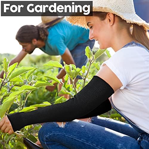 6 Двойки Устойчиви На Гумата Ръкави ниво 5 с Дупка за палеца 18 См Ръкав За Защита на ръцете Една Градинарство