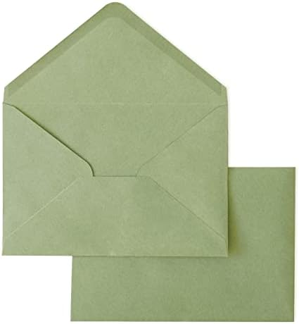 PONATIA 50 Опаковки, пликове формат А4, 4 1 / 4x6 / 8 инча, салатово-зелени Пликове Са идеални за подарък на картички, сватбени