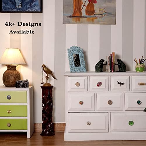 IndianShelf 20 Броя Дръжки за Шкафа в западен стил | Кристални Дръжки За кабинет | Многоцветни Дръжки За Гардероби и Мебели | Стъклени