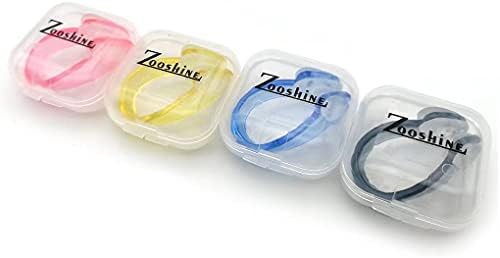 Zooshine Комплект от 4 Непромокаеми Противоскользящих Щипки за Нос за Плуване, Тапи за нос за Плуване, Скоби за носа-за Възрастни и Деца