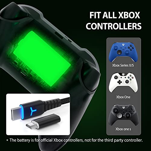 Акумулаторен контролер 6amLifestyle за Xbox Series X| S и Xbox One с 10-футовым със зарядно, USB кабел C и адаптер Micro USB Акумулаторен блок Xbox Play and Charge Kit, XBOX-SB02