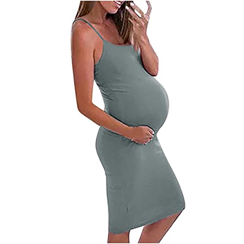 Дамски рокли за бременни, лятна рокля за бременни без ръкави, ежедневното лятно облекло за спагети презрамки за всекидневна употреба