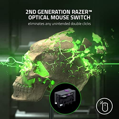 Безжична детска мишка Razer DeathAdder V2 Pro: Оптичен сензор с резолюция от 20 Хиляди души. dpi - 3 пъти по-бързо механични оптични