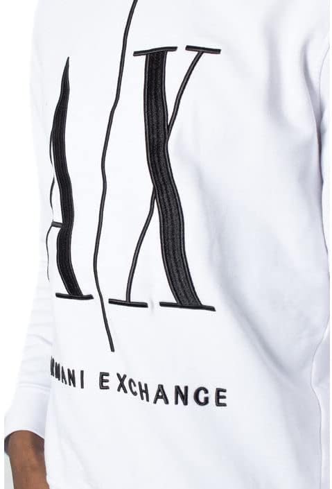 A |X ARMANI EXCHANGE Мъжки Пуловер Project Icon с бродерия, Hoody