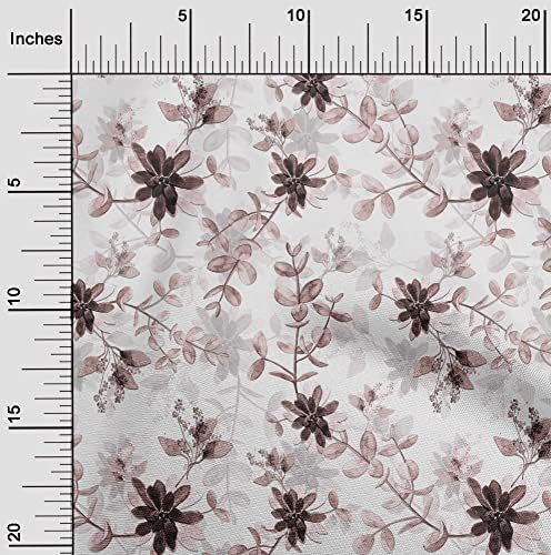 oneOone Кадифе плат с розов сьомга, материал за рокли на цветчета, кърпа с принтом ширина 58 см-4666