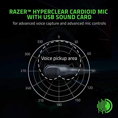 Детска слушалки Razer BlackShark V2: пространствен Съраунд звук THX 7.1 - Драйвери 50 мм - Сменяем микрофон - за PC, PS4, Nintendo