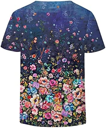 Есенно Лятна Блуза, Тениска за Жени с Къс ръкав 2023 Облекло Y2K Vneck Памучен Тениска с Графичен Модел DM DM