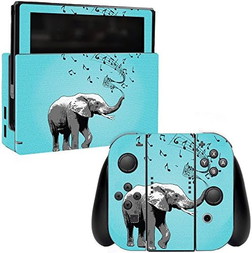 Корица MightySkins Съвместими с Nintendo Switch - Музикален слон | Защитно, здрава и уникална Vinyl стикер | Лесно се нанася, се отстранява и обръща стил | Произведено в САЩ