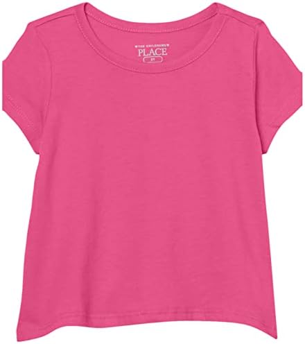 The Children ' s Place Базова Многопластова тениска за новородени и малки момичета с висока и ниска засаждане